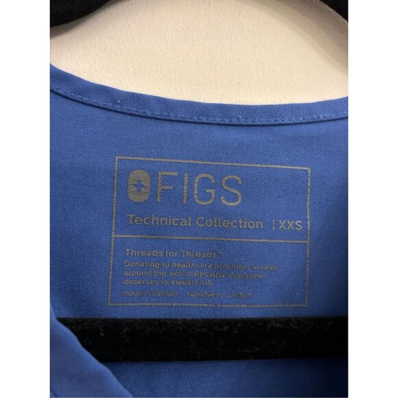 FIGS Scrubs set Catalina Top and Zamora Joggers (petite) XXS in royal blue - Picture 4 of 14